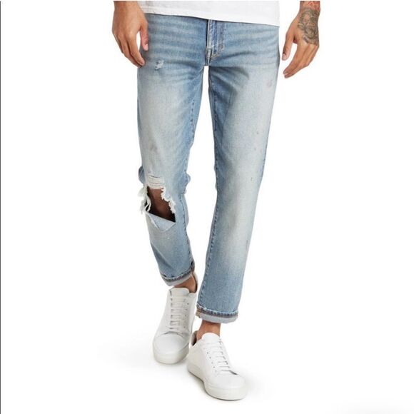 Joe's Jeans Men's The Dean Kinetic Slim Tapered Distressed Jeans Size 30 x 32 - Picture 1 of 12
